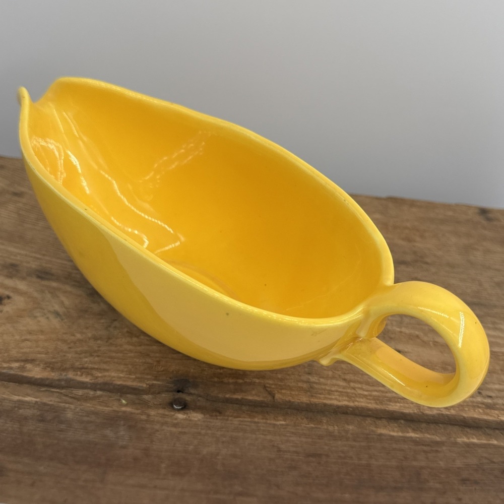 Gravy Boat Vintage Rhythm By Homer Laughlin Mustard Yellow‎ #D53N4 Serviceware - Picture 6 of 9